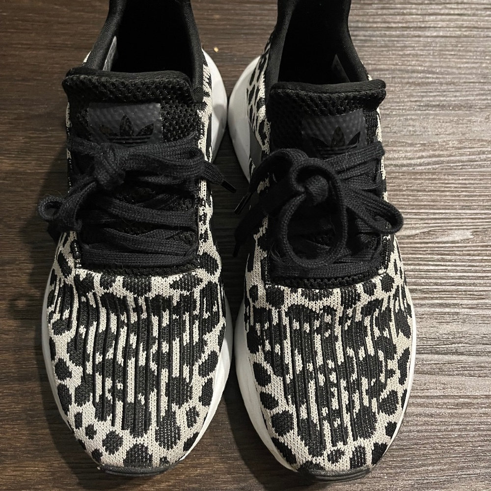 adidas Black and White Athletic Shoes